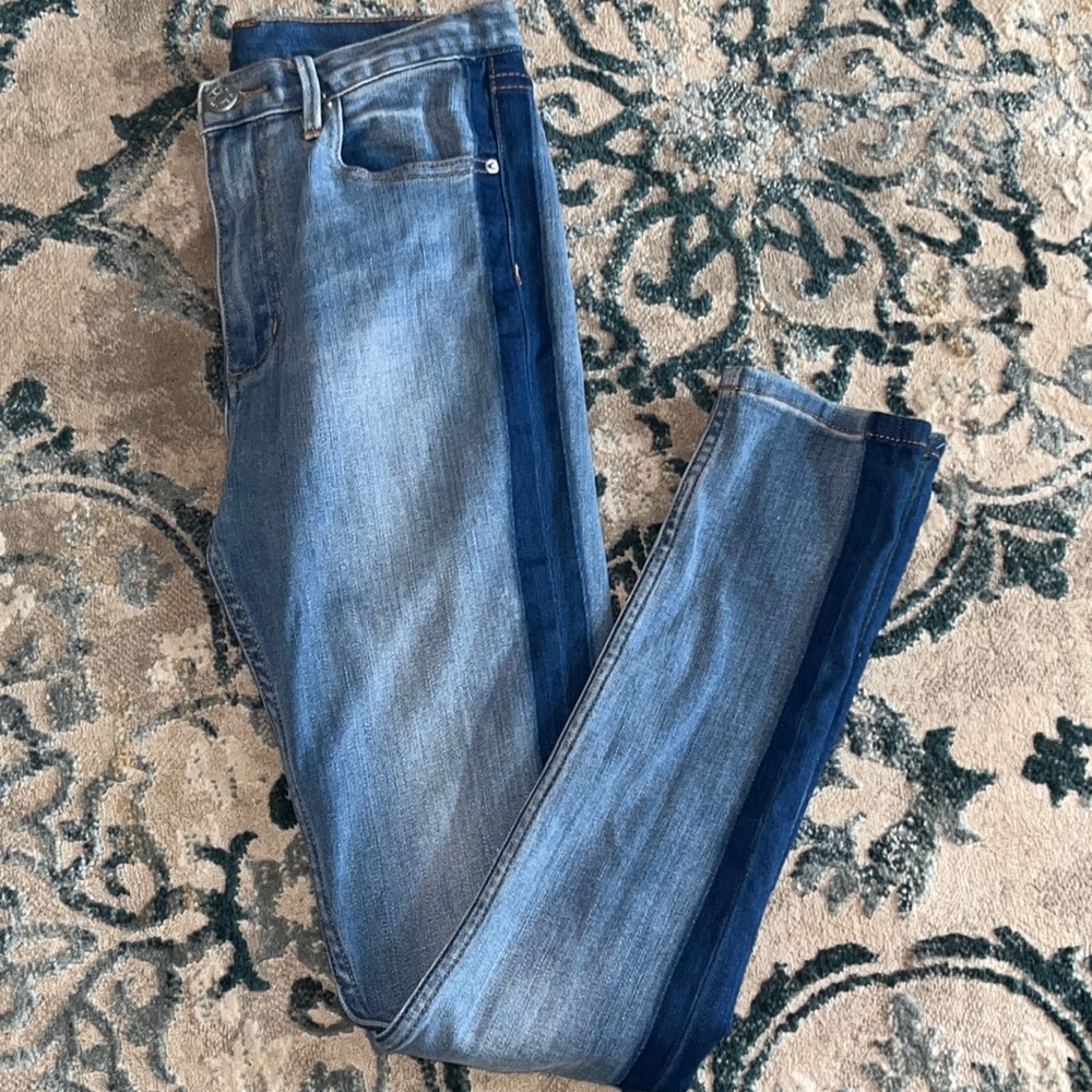 BDG Urban Outfitters Twig High Rise Skinny Jeans with dark wash side stripe 28W